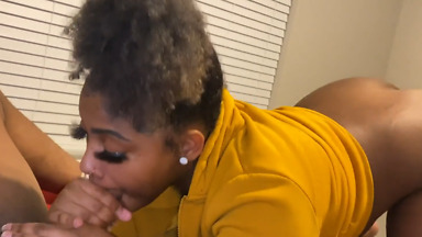 Scottygotfans - Thick Ebony Big Fat Ass and Sloppy Blowjob Hard Fuck Leaked