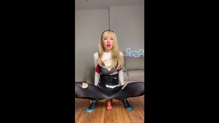 Meriol_chan - Korean Cosplay Girl Tears Tight Bodysuit While Riding Dildo Leaked - TubeOrigin