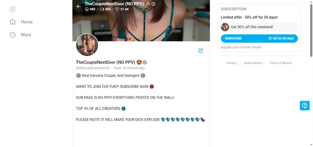 Couples on OnlyFans Selling Homemade Porn